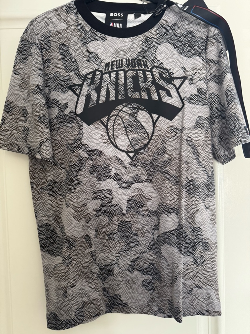 Hugo Boss Black and Gray Camo NBA Tee